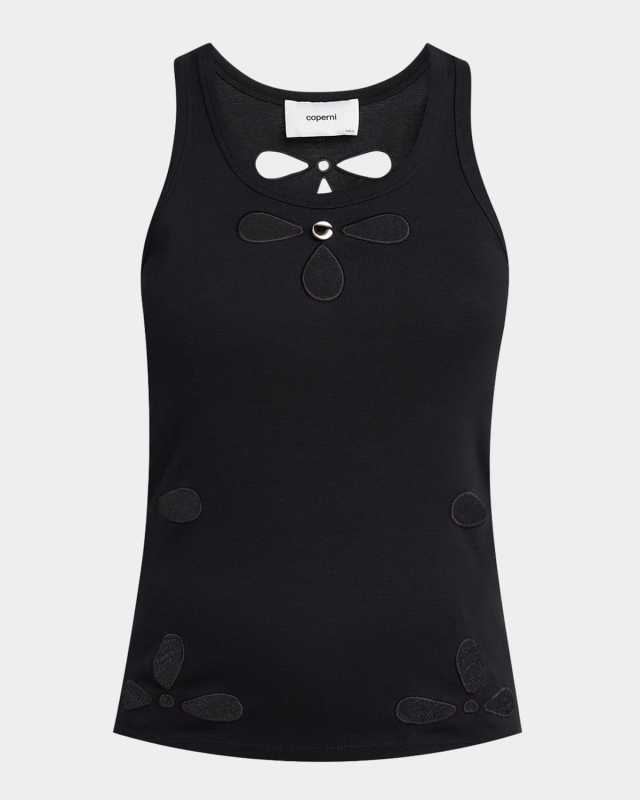 Petal Embroidered Tank Top